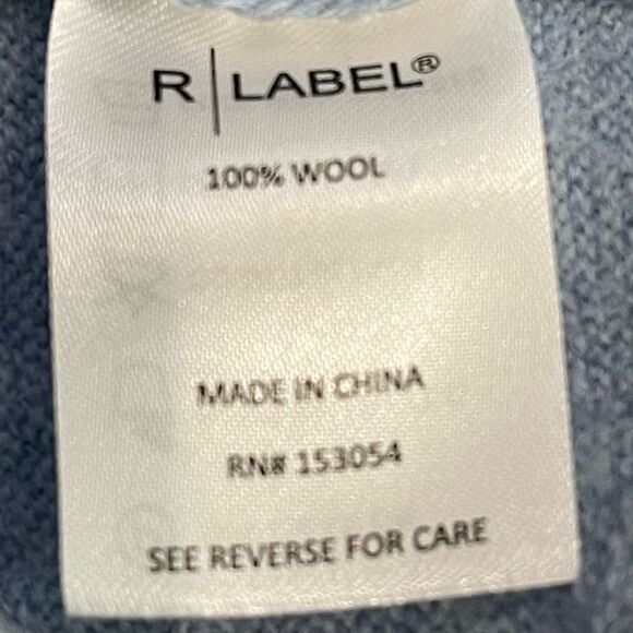 Women's Blue Crew Neck Sweater - Picture 4 of 7